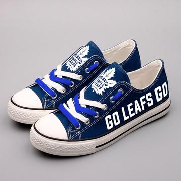 Women's and Youth Toronto Maple Leafs Repeat Print Low Top Sneakers 002